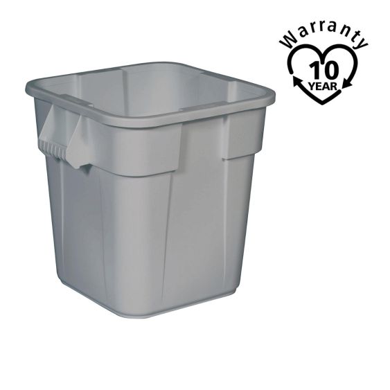 Rubbermaid Vierkante Brute Container Grijs 106 Liter - warranty