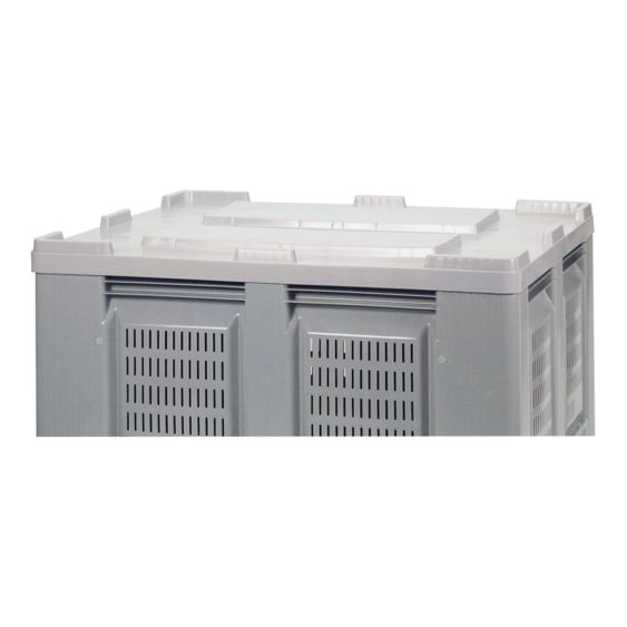 Grijze oplegdeksel 1200 x 1000 mm voor palletbox